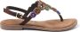 Lazamani Suède teensandaal Bruin Suede Platte sandalen Dames - Thumbnail 2