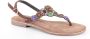 Lazamani Suède teensandaal Bruin Suede Platte sandalen Dames - Thumbnail 2