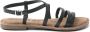 Lazamani Leren slingback sandaal Zwart Leer Platte sandalen Dames - Thumbnail 2