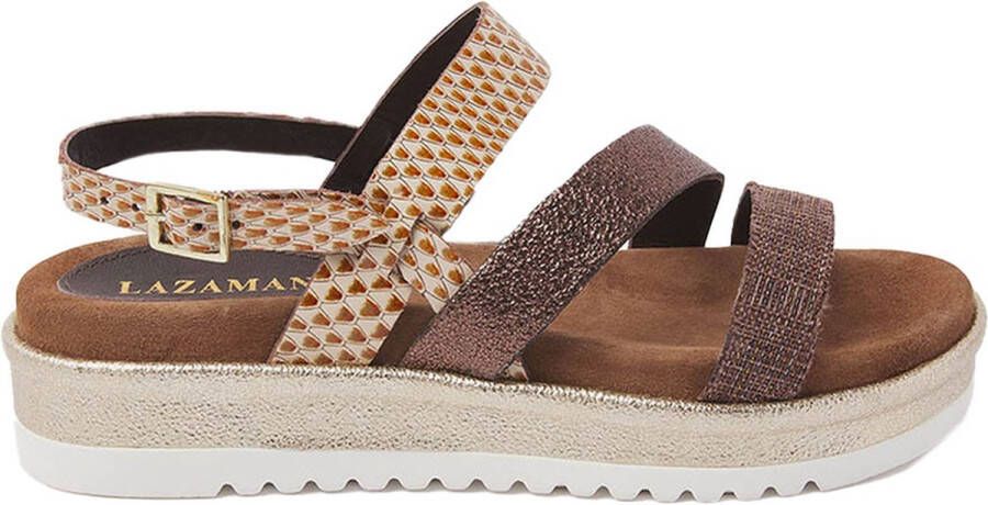 Laza i Sandalen 75.827 Brown Bruin Leer LA75827brown
