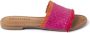 Lazamani Stijlvolle Leren Slippers Pink Dames - Thumbnail 2