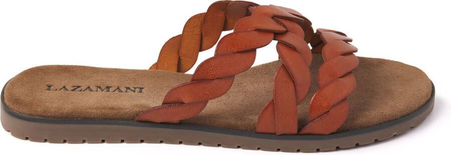 Lazamani ladies woven mules Bruin Leer Geen Dames