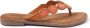 Lazamani Dames Slippers 75.453 Orange Oranje Leer LA75453orange - Thumbnail 2