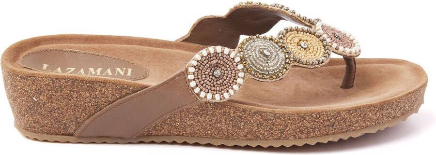 Lazamani Dames Slippers 75.455 Beige | Beige | 75.455 Beige - Foto 6