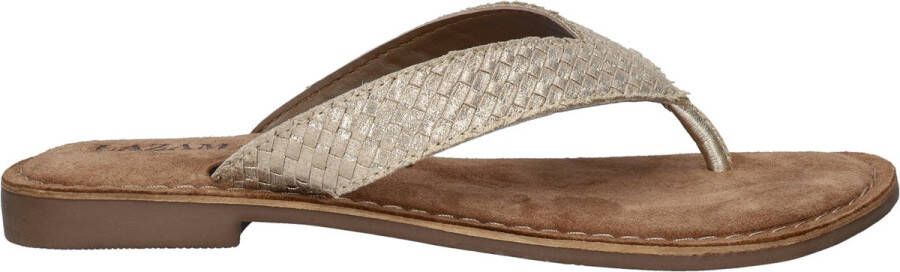 Lazamani dames teenslipper Goud
