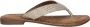 Lazamani ladies toe slippers shiny weav Goud Suede Teenslippers Dames - Thumbnail 2