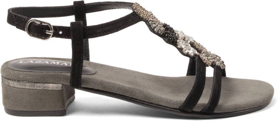 Lazamani Estralla Dames Sandalen Suede Black