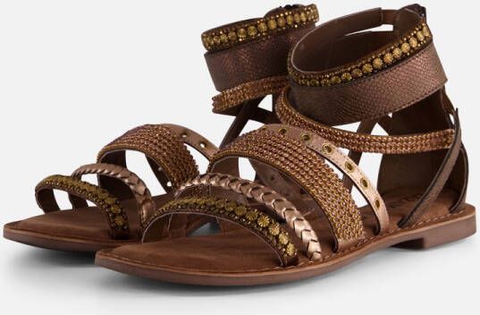 Lazamani Gladiator Sandalen bruin Synthetisch Dames