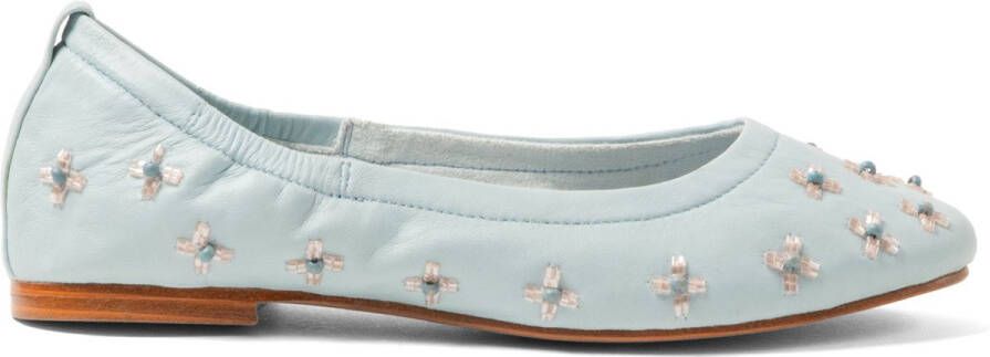 Lazamani Gracia Dames Ballerinas Leer Blue