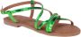 Lazamani Zoe Leren Dames Sandalen Green - Thumbnail 1