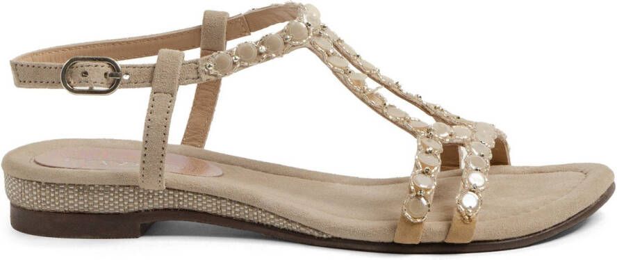 Lazamani Izarra Dames Sandalen Suede Biscuit