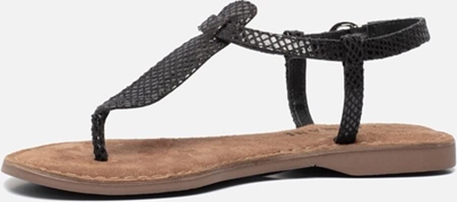 Lazamani 75.611 leren sandalen met slangenprint zwart - Foto 4