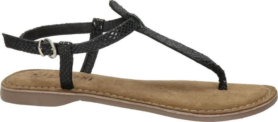 Lazamani 75.611 leren sandalen met slangenprint zwart - Foto 5