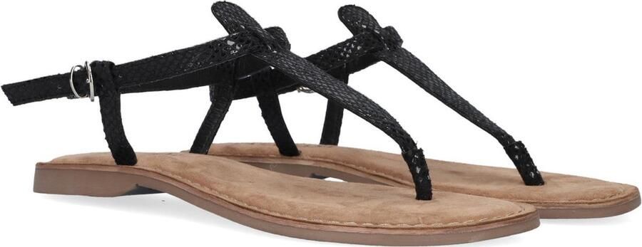 Lazamani 75.611 leren sandalen met slangenprint zwart - Foto 9