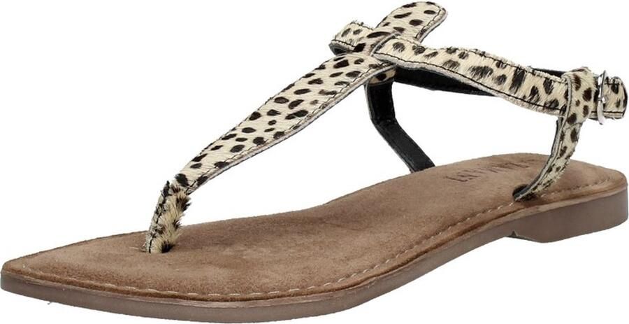 Lazamani 75.611 leren sandalen met panterprint - Foto 5