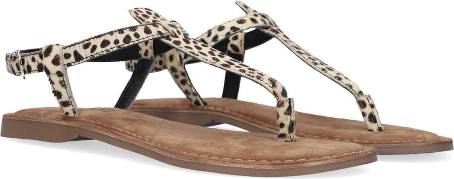 Lazamani 75.611 leren sandalen met panterprint - Foto 9