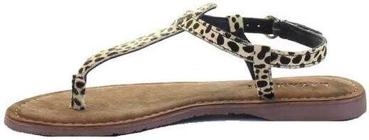 Lazamani 75.611 leren sandalen met panterprint - Foto 11