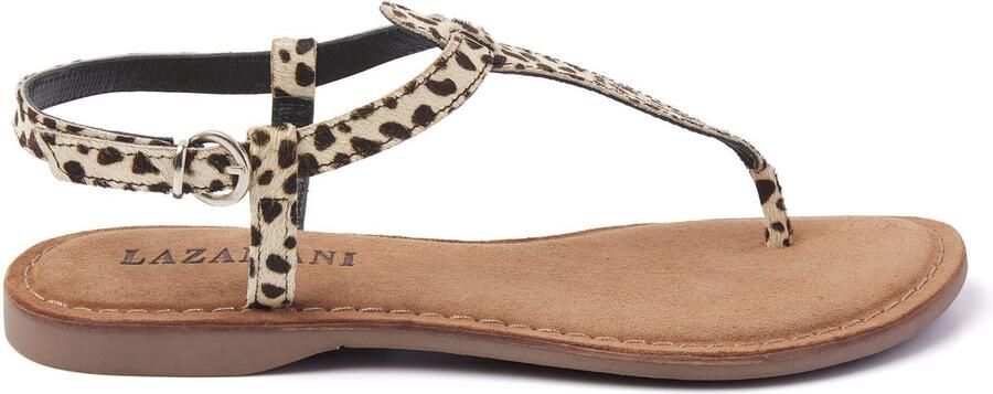 Lazamani 75.611 leren sandalen met panterprint - Foto 8