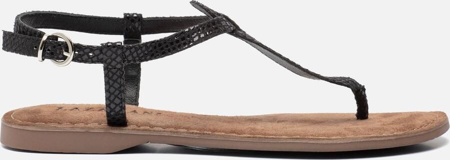 Lazamani 75.611 leren sandalen met slangenprint zwart - Foto 10