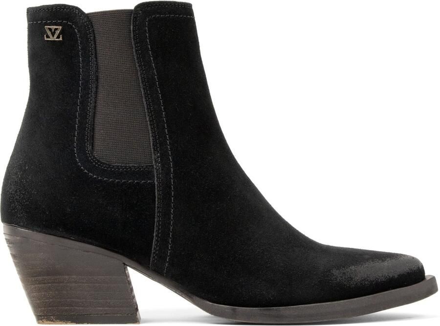 Lazamani Annie Dames Enkellaarsjes Suede Black