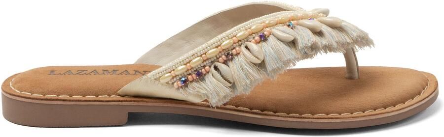 Lazamani Annika Dames Teenslippers Offwhite