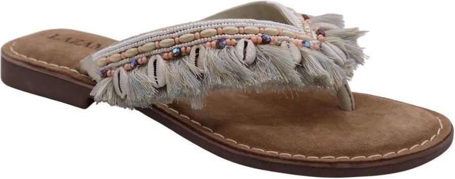 Lazamani Annika Dames Teenslippers Offwhite