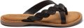 Lazamani Avi Dames Teenslippers Leer Black - Zwart