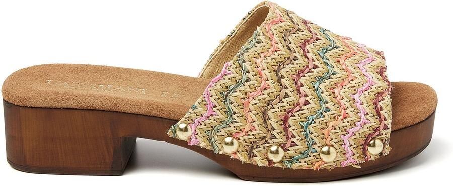 Lazamani Bella Raffia Dames Clogs Multi