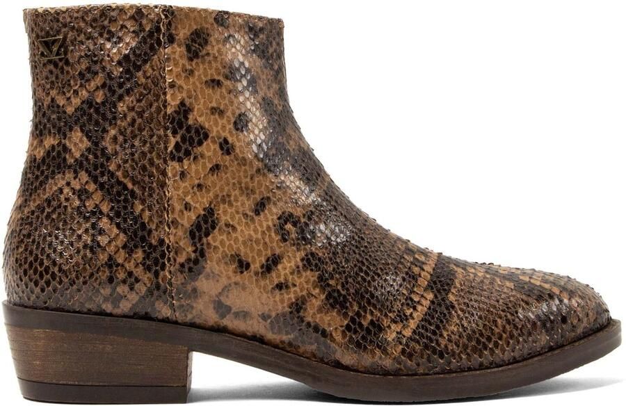 Lazamani Beverly Dames Enkellaarsjes Leer Biscuit