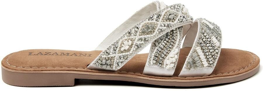 Lazamani Charlie Dames Slippers White