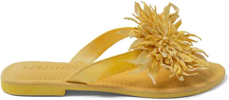 Lazamani Cynthia Dames Teenslippers Leer Yellow