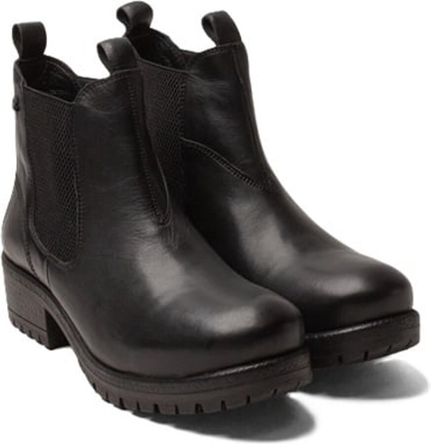 Lazamani Lia Dames Chelsea boots Leer Zwart