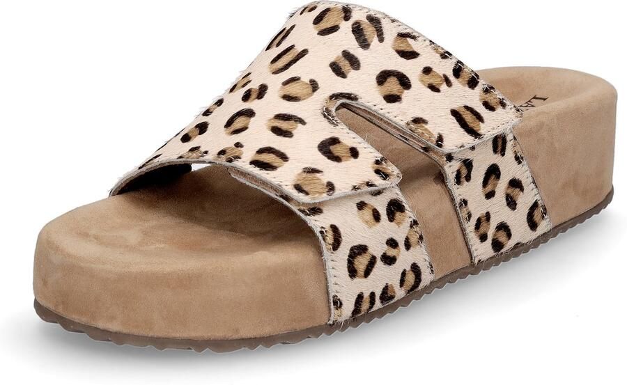 Lazamani Slippers Leopard bruin Synthetisch