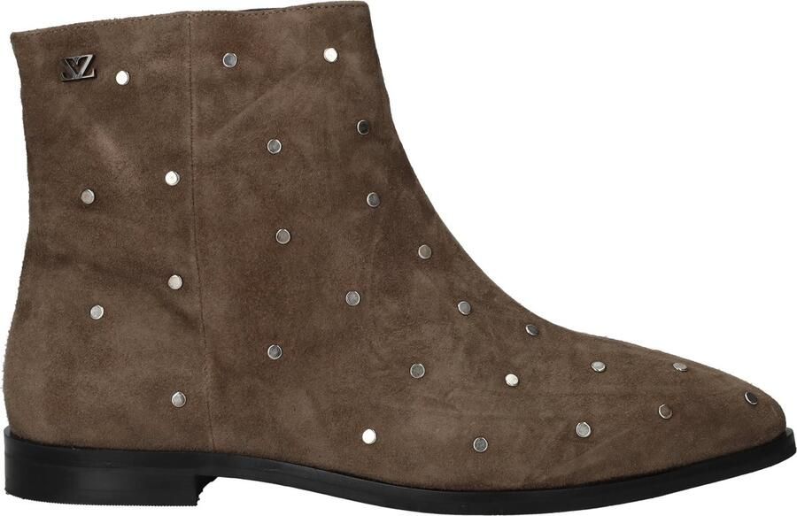 Lazamani Dana Dames Enkellaarsjes Suede Taupe