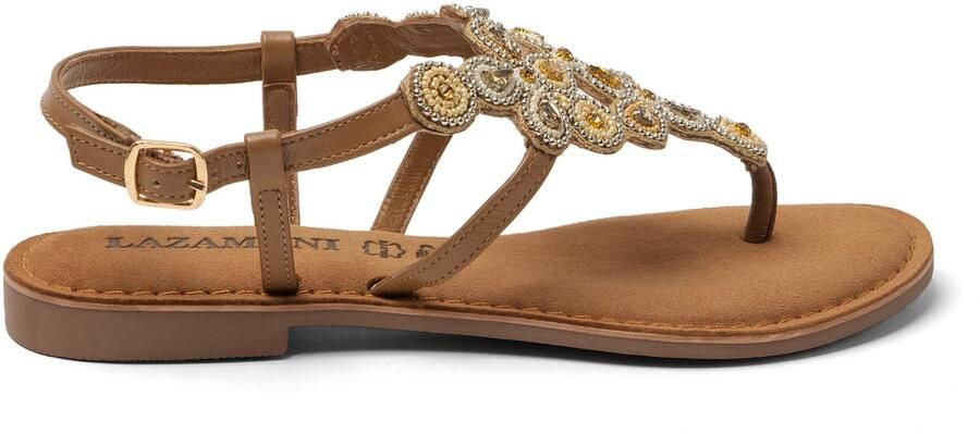 Lazamani Dante Dames Sandalen Leer Beige