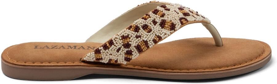 Lazamani Ebba Dames Slippers Leer Offwhite