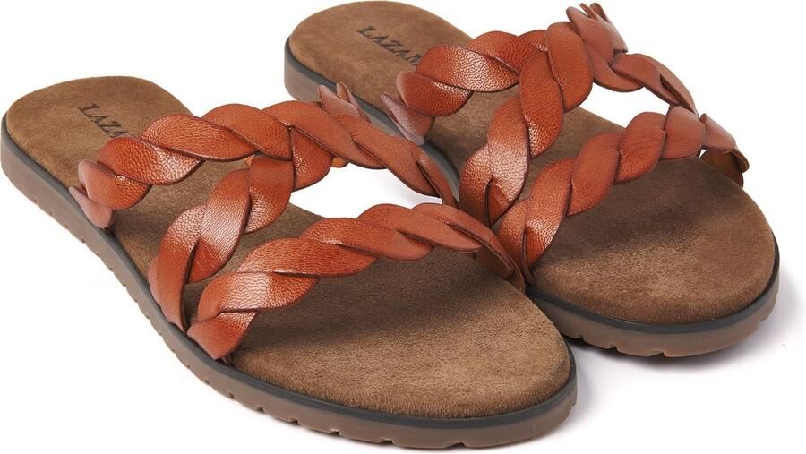 Lazamani ladies woven mules Bruin Leer Geen Dames - Foto 3