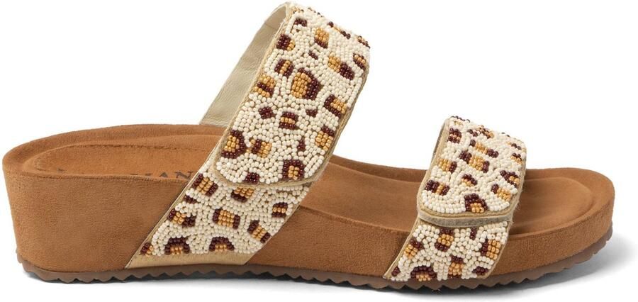 Lazamani Ellie Dames Slippers Leer Offwhite
