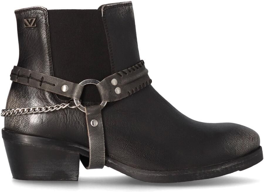 Lazamani Emmi Dames Enkellaarsjes Leer Pewter