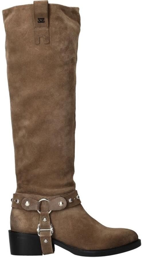 Lazamani Fay Dames Laarzen Suède Taupe