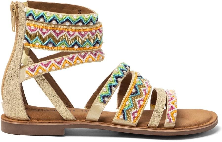 Lazamani Fem Dames Sandalen Gold