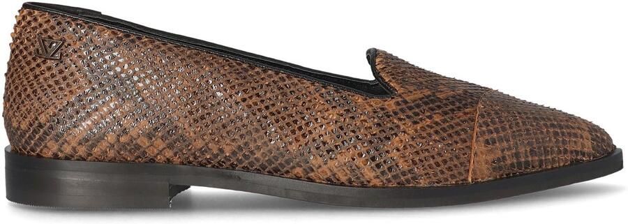 Lazamani Flora Dames Ballerina Flats Leer Biscuit