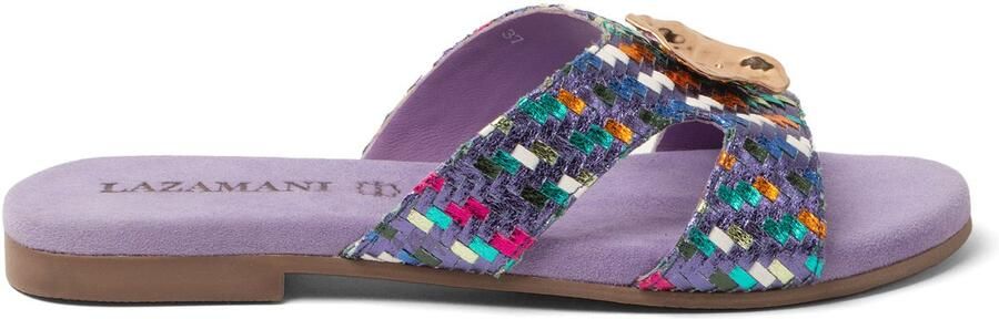 Lazamani Hailey Dames Slippers Leer Lilac