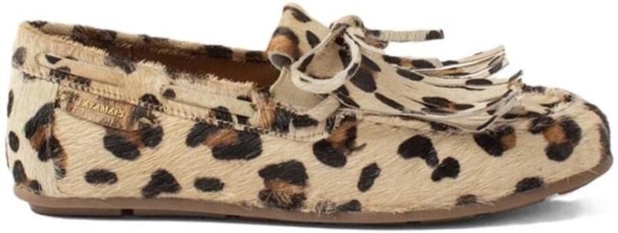 Lazamani hairy leren loafers met luipaardprint - Foto 2