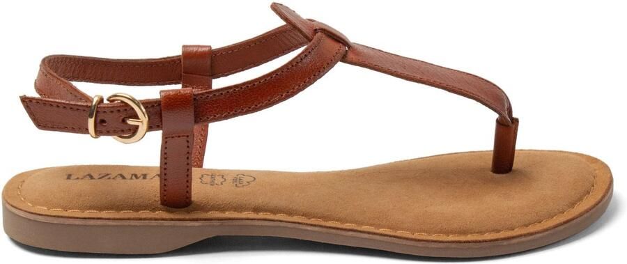 Lazamani Imme Dames Sandalen Leer Tan