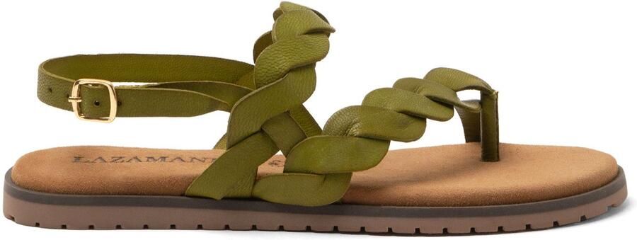 Lazamani Jona Dames Sandalen Leer Green