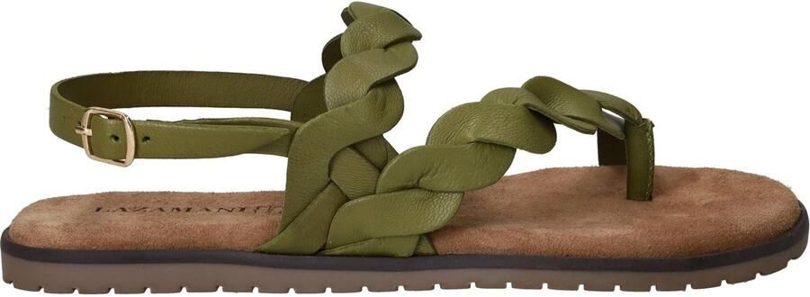 Lazamani Jona Dames Sandalen Leer Green