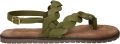 Lazamani Jona Dames Sandalen Leer Green - Groen