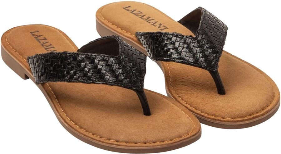 Lazamani Jule Dames Teenslippers Black