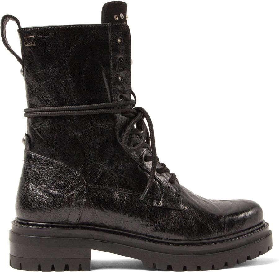Lazamani Lex Dames Veterboots Leer Black